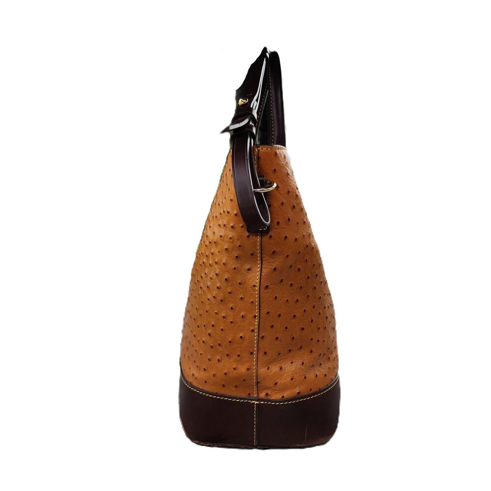 Dooney & Bourke Ostrich Exotic Leather Lexington Shopper Tote Bag - Picture 11 of 12